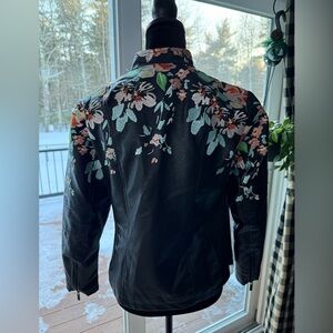 Floral Embroidered Black Jacket